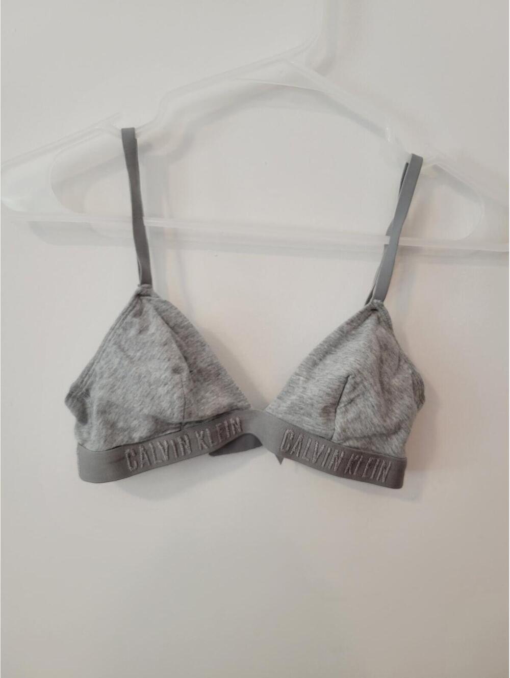 Calvin Klein Gray Wireless Triangle Bra Size M